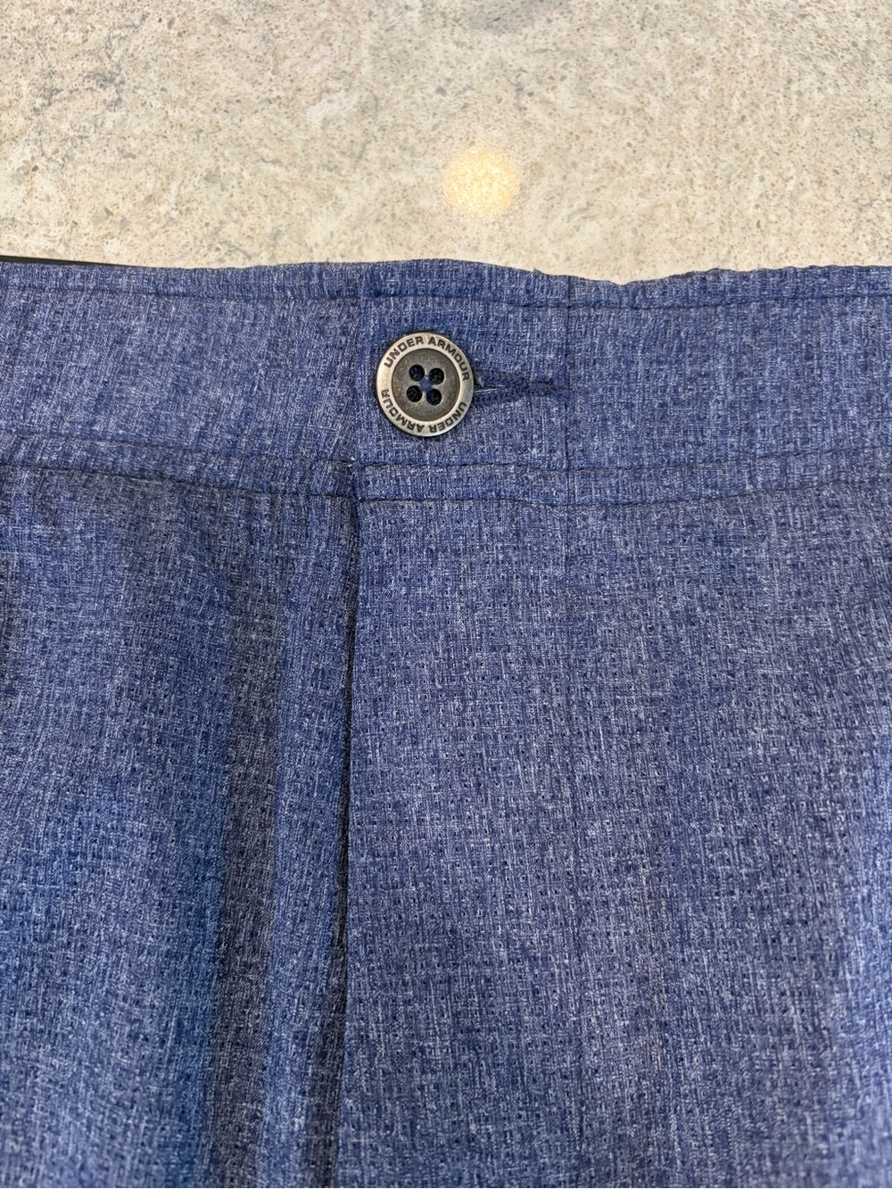 Under Armour Men's Navy Heather Flat-Front Golf Shorts 10” 40 waist - Picture 5 of 8